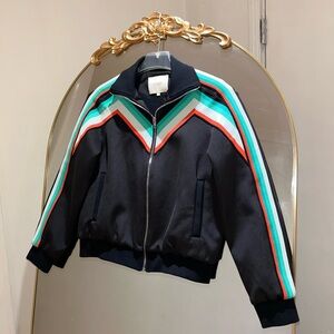 Maje Paris Maneli Chevron Black Jacket